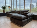 Диван Марчелло кожаный, угловой, серый в Москве